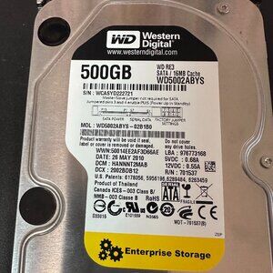 Western Digital Black Performance 500GB 7200 RPM Internal Desktop Hard Drive